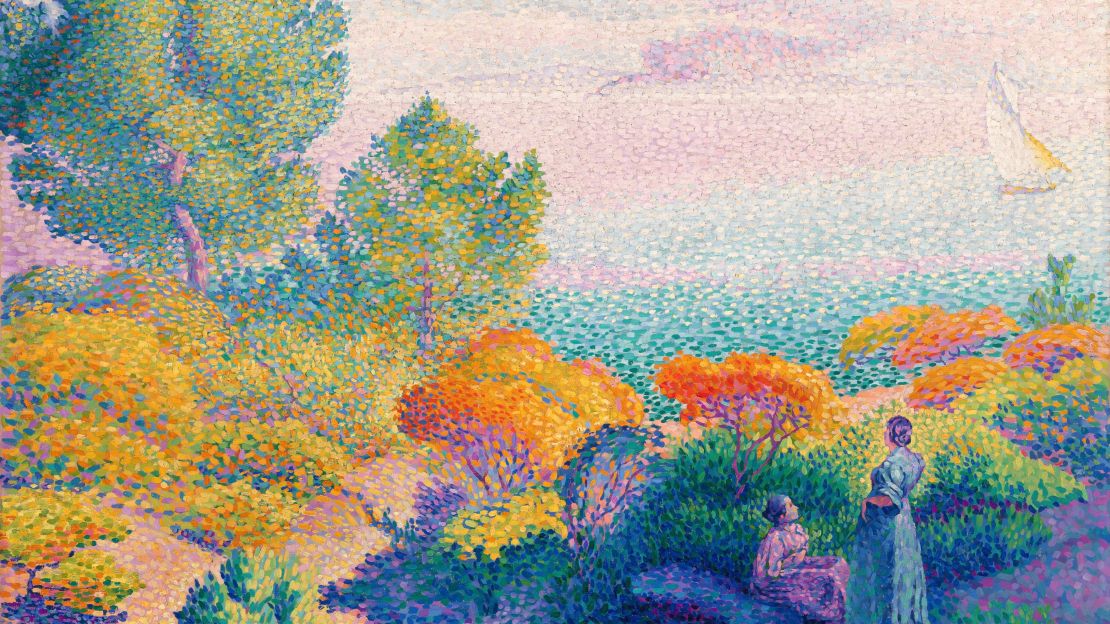 Two Women by the Shore, Mediterrean  Art