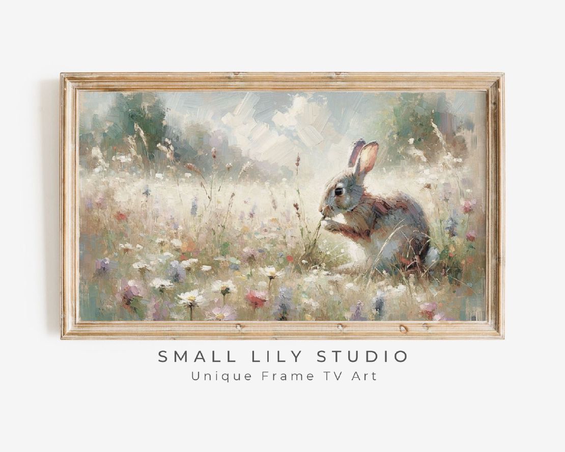 Rabbit in Flower Field  Art