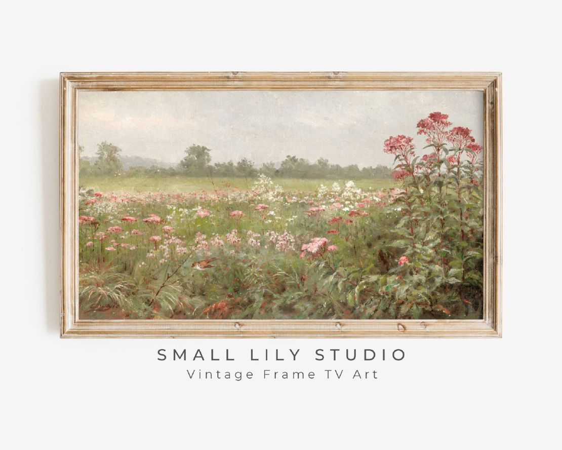Pink Wildflowers  Art